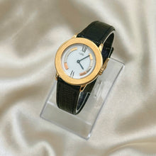 Load image into Gallery viewer, VINTAGE CARTIER BLACK LEATHER WATCH