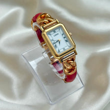 Load image into Gallery viewer, VINTAGE LOEWE RED LEATHER WATCH (LIMITED EDITION)
