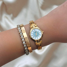 Load image into Gallery viewer, VINTAGE GIVENCHY SEA GREEN MOTHER-OF-PEARL WATCH
