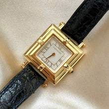 Load image into Gallery viewer, VINTAGE YSL BLACK LEATHER WATCH