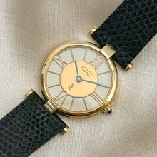 Load image into Gallery viewer, VINTAGE CARTIER DARK BLUE LEATHER WATCH