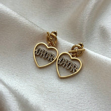 Load image into Gallery viewer, PRE-ORDER: DIOR HEART EARRINGS
