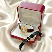 Load image into Gallery viewer, VINTAGE CARTIER BROWN LEATHER WATCH - WITH EXTRA STRAP
