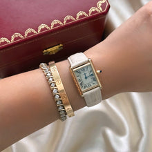 Load image into Gallery viewer, VINTAGE CARTIER BEIGE LEATHER WATCH