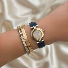 Load image into Gallery viewer, VINTAGE CARTIER BLUE LEATHER WATCH