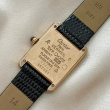 Load image into Gallery viewer, VINTAGE CARTIER BLACK LEATHER WATCH