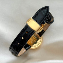 Load image into Gallery viewer, VINTAGE CARTIER BLACK LEATHER WATCH