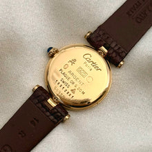 Load image into Gallery viewer, VINTAGE CARTIER BURGUNDY LEATHER WATCH