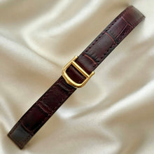 Load image into Gallery viewer, VINTAGE CARTIER BLACK LEATHER WATCH - WITH EXTRA STRAP