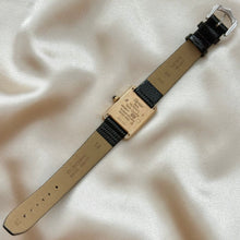 Load image into Gallery viewer, VINTAGE CARTIER BLACK LEATHER WATCH