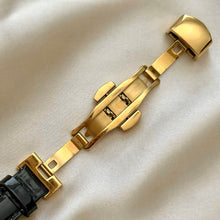 Load image into Gallery viewer, VINTAGE CARTIER BLACK LEATHER WATCH - WITH EXTRA STRAP