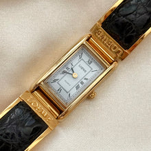 Load image into Gallery viewer, VINTAGE LOEWE BLACK LEATHER WATCH