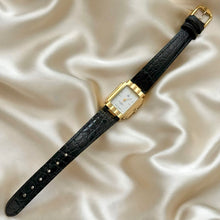 Load image into Gallery viewer, VINTAGE GIVENCHY BLACK LEATHER WATCH