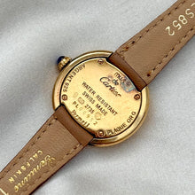 Load image into Gallery viewer, VINTAGE CARTIER TAN LEATHER WATCH