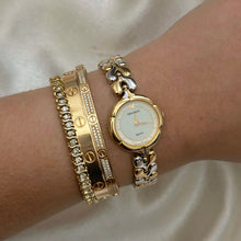 Load image into Gallery viewer, VINTAGE NINA RICCI MOTHER-OF-PEARL TWO-TONED WATCH