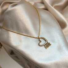 Load image into Gallery viewer, DIOR HEART ROPE CHAIN NECKLACE