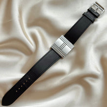 Load image into Gallery viewer, VINTAGE HERMÈS HIDDEN DIAL BLACK LEATHER WATCH
