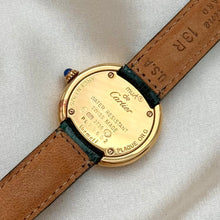 Load image into Gallery viewer, VINTAGE CARTIER GREEN LEATHER WATCH
