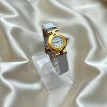 Load image into Gallery viewer, VINTAGE CARTIER WHITE LEATHER WATCH
