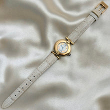 Load image into Gallery viewer, VINTAGE CARTIER BEIGE LEATHER WATCH
