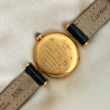 Load image into Gallery viewer, VINTAGE CARTIER BLACK LEATHER WATCH
