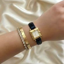 Load image into Gallery viewer, VINTAGE YSL BLACK LEATHER WATCH

