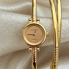Load image into Gallery viewer, VINTAGE GOLD DAINTY BANGLE WATCH
