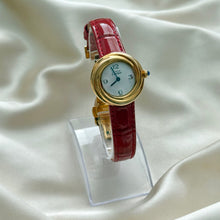Load image into Gallery viewer, VINTAGE CARTIER RED LEATHER WATCH
