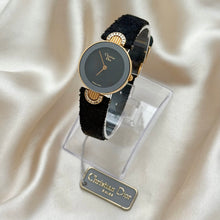 Load image into Gallery viewer, VINTAGE DIOR BLACK LEATHER WATCH
