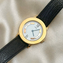 Load image into Gallery viewer, VINTAGE CARTIER BLACK LEATHER WATCH

