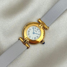 Load image into Gallery viewer, VINTAGE CARTIER WHITE LEATHER WATCH
