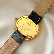 Load image into Gallery viewer, VINTAGE CARTIER BLACK LEATHER WATCH - WITH EXTRA STRAP
