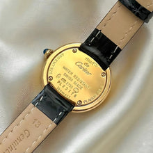 Load image into Gallery viewer, VINTAGE CARTIER BLACK LEATHER WATCH - WITH EXTRA STRAP
