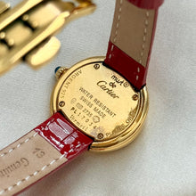Load image into Gallery viewer, VINTAGE CARTIER RED LEATHER WATCH
