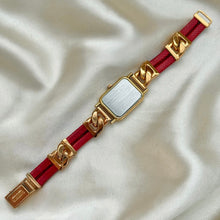 Load image into Gallery viewer, VINTAGE LOEWE RED LEATHER WATCH (LIMITED EDITION)

