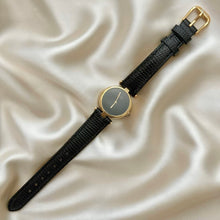 Load image into Gallery viewer, VINTAGE CARTIER BLACK LEATHER WATCH
