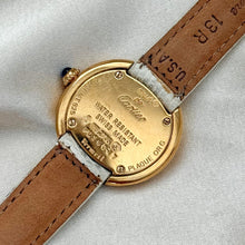 Load image into Gallery viewer, VINTAGE CARTIER BEIGE LEATHER WATCH
