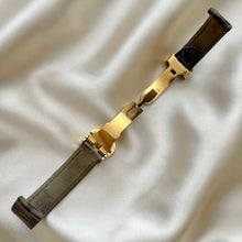 Load image into Gallery viewer, VINTAGE CARTIER BLACK LEATHER WATCH - WITH EXTRA STRAP
