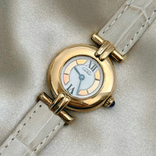 Load image into Gallery viewer, VINTAGE CARTIER BEIGE LEATHER WATCH
