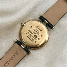 Load image into Gallery viewer, VINTAGE CARTIER BLACK LEATHER WATCH
