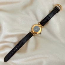 Load image into Gallery viewer, VINTAGE CARTIER BLACK LEATHER WATCH

