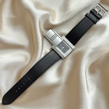 Load image into Gallery viewer, VINTAGE HERMÈS HIDDEN DIAL BLACK LEATHER WATCH
