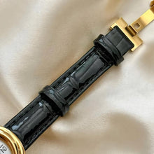 Load image into Gallery viewer, VINTAGE CARTIER BLACK LEATHER WATCH - WITH EXTRA STRAP
