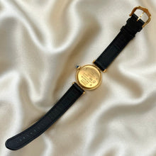 Load image into Gallery viewer, VINTAGE CARTIER BLACK LEATHER WATCH
