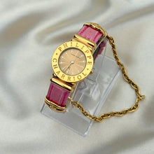 Load image into Gallery viewer, VINTAGE PHILIPPE CHARRIOL PINK LEATHER DIAMOND WATCH
