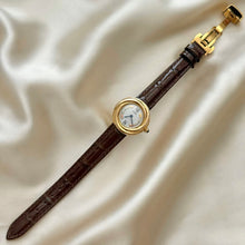 Load image into Gallery viewer, VINTAGE CARTIER BROWN LEATHER WATCH - WITH EXTRA STRAP
