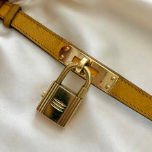 Load image into Gallery viewer, VINTAGE HERMES YELLOW LEATHER WATCH

