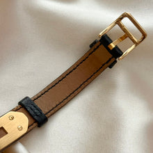 Load image into Gallery viewer, VINTAGE HERMES BLACK LEATHER WATCH
