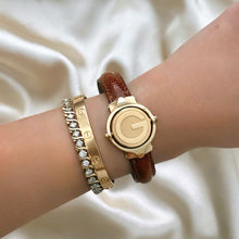 Load image into Gallery viewer, VINTAGE GUCCI BROWN LEATHER WATCH
