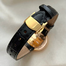 Load image into Gallery viewer, VINTAGE CARTIER BLACK LEATHER WATCH
